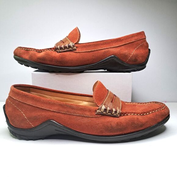Martin Dingman Men’s Size 10M Suede Leather Vibram Sole Penny Loafers - Picture 4 of 11